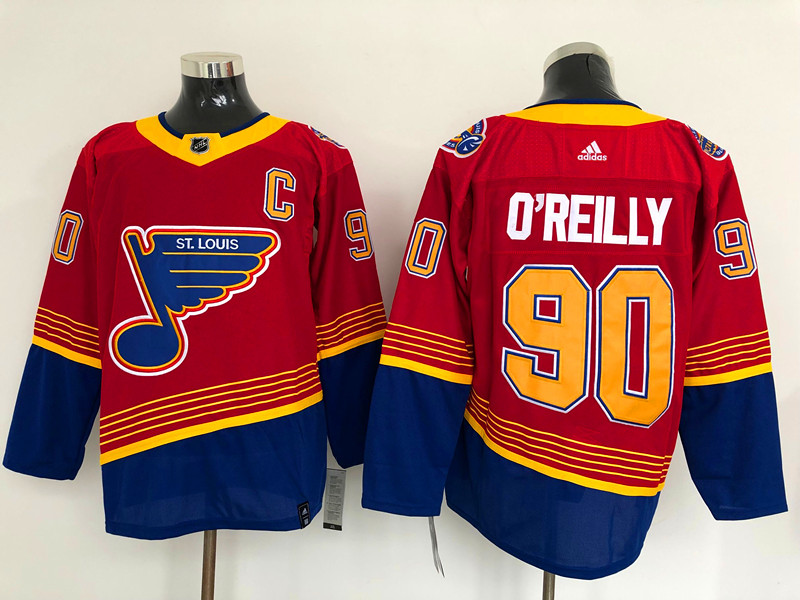 Men's St. Louis Blues Ryan O'Reilly #90 Red Breakaway Jersey
